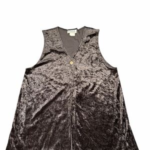 Teddi Black Velvet Vest VINTAGE